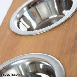 51 Degrees North Double Voerbak Teak -Bekend Hondenspullen Winkel 51 degrees north double voerbak teak 210365 1000 none