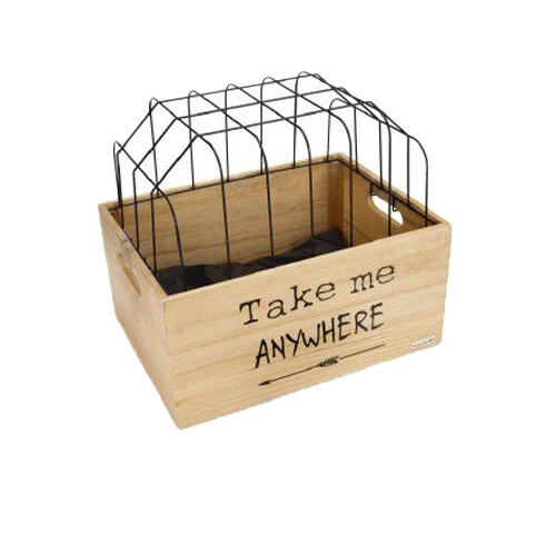 Beeztees Houten Fietsmand Journey + Kap 1 Beeztees Houten Fietsmand Journey + Kap