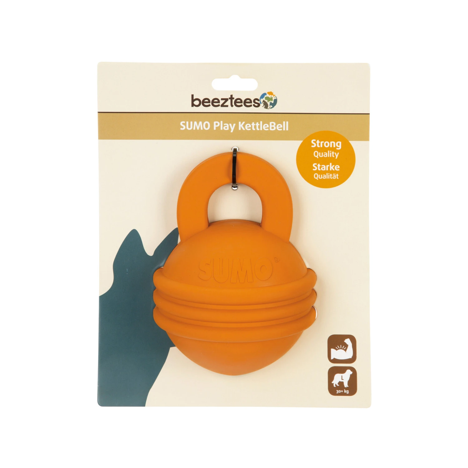 Beeztees Sumo Play Kettlebell - Oranje 4 Beeztees Sumo Play Kettlebell - Oranje - Afbeelding 4