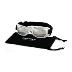 Dogoptics Hondenzonnebril Biker - Silver Frame & Mirror Lens -Bekend Hondenspullen Winkel c06334dcb24294fbb0f984fb18f50eef0285f3c9cbbc8373d290be0044e6c077 4
