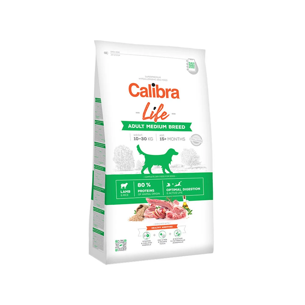 Calibra Dog Life Adult Medium Breed - Lam 2 Calibra Dog Life Adult Medium Breed - Lam - Afbeelding 2