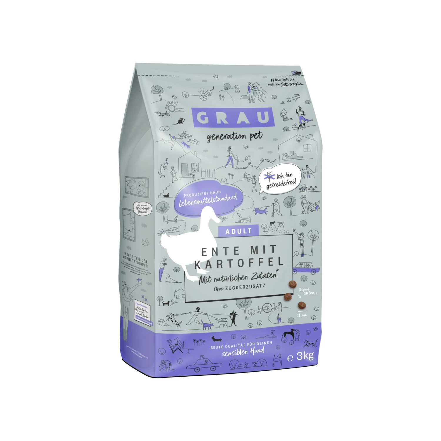 Grau Graanvrij Hondenvoer Eend Met Aardappel 4 Grau Graanvrij Hondenvoer Eend Met Aardappel - Afbeelding 4