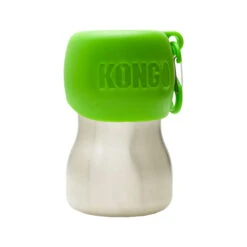 KONG H2O Stainless Steel Water Bottle -Bekend Hondenspullen Winkel kong h2o stainless steel water bottle groen 280 ml 81002 2000 none