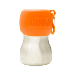 KONG H2O Stainless Steel Water Bottle -Bekend Hondenspullen Winkel kong h2o stainless steel water bottle oranje 280 ml 80999 2000 none