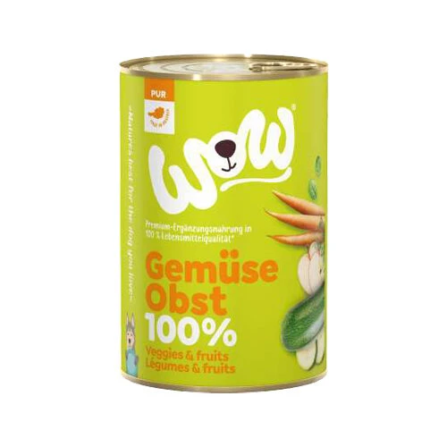 WOW! PUUR 100% Hondenvoer - Groenten En Fruit - Blik 1 WOW! PUUR 100% Hondenvoer - Groenten En Fruit - Blik