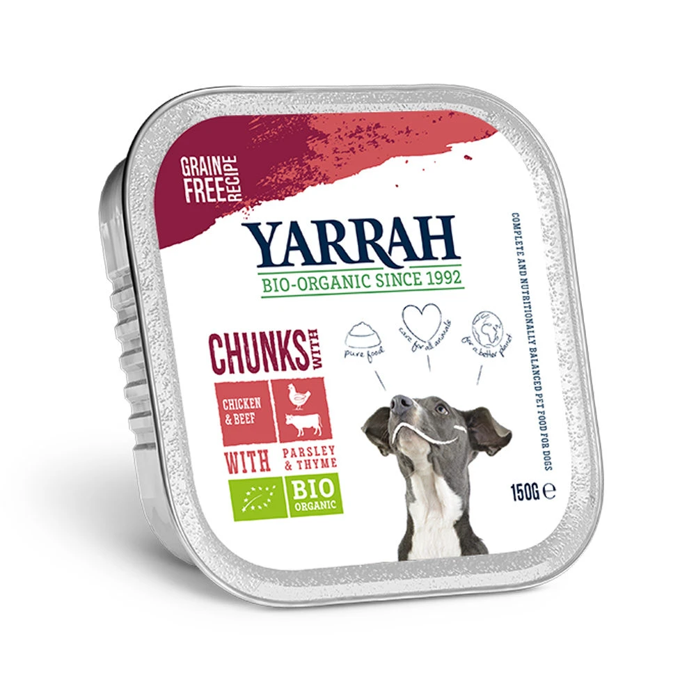 Yarrah - Natvoer Hond Kuipje Chunks Met Rund Bio - Afbeelding 2